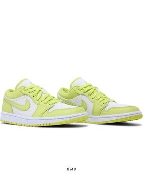 Jordan Nike Low-Top Sneakers in Lime Green and White